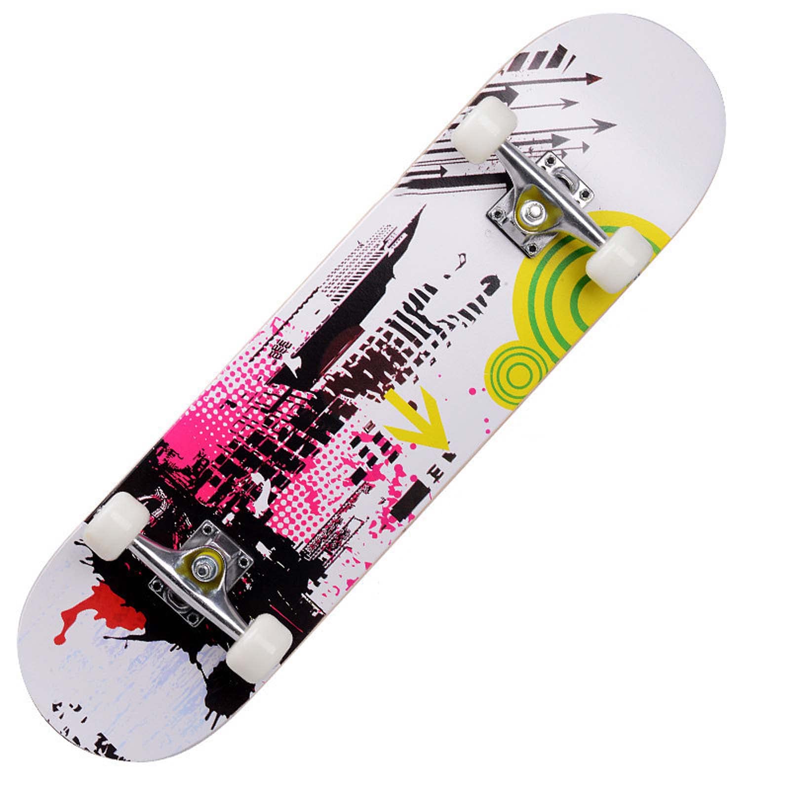 Skateboards with Colorful Flashing Wheels for Beginners Kids Teens 31 x 8 Inch Complete Standard Skate Boards 7