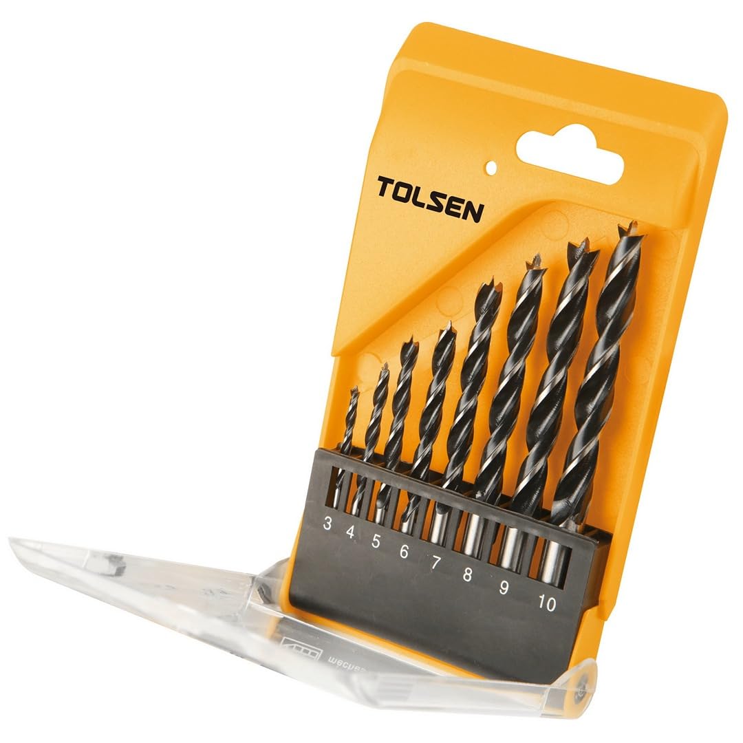 Tolsen,8PCS wood drill bits set (INDUSTRIAL),75626,