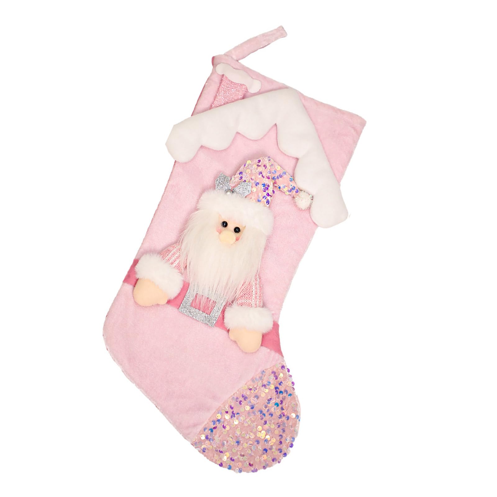 Nucelit Stylish Christmas Stocking Eye Catching Christmas Stocking with Print Suitable for Any Lover Easy to Hanging