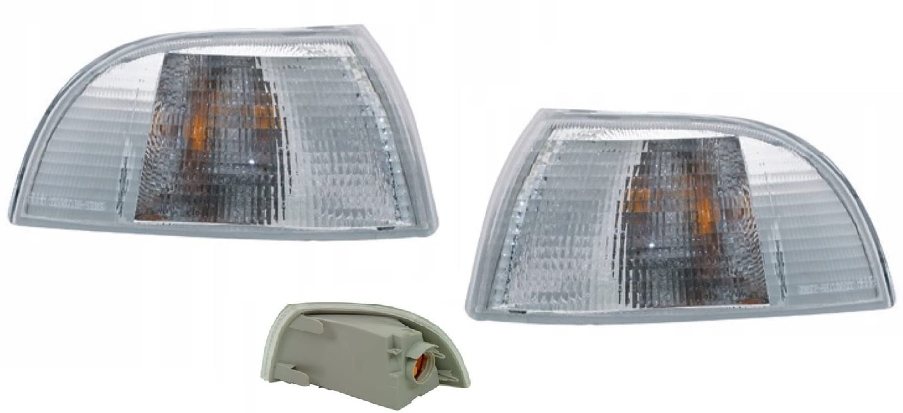Set di 2 Fanale Fanalino Freccia Anteriore Sinistro e Destro Per Punto dal 1993 al 1999 Luce Indicatore Di Direzione Bianco Lampeggiatore Lato Guidatore e Passeggero