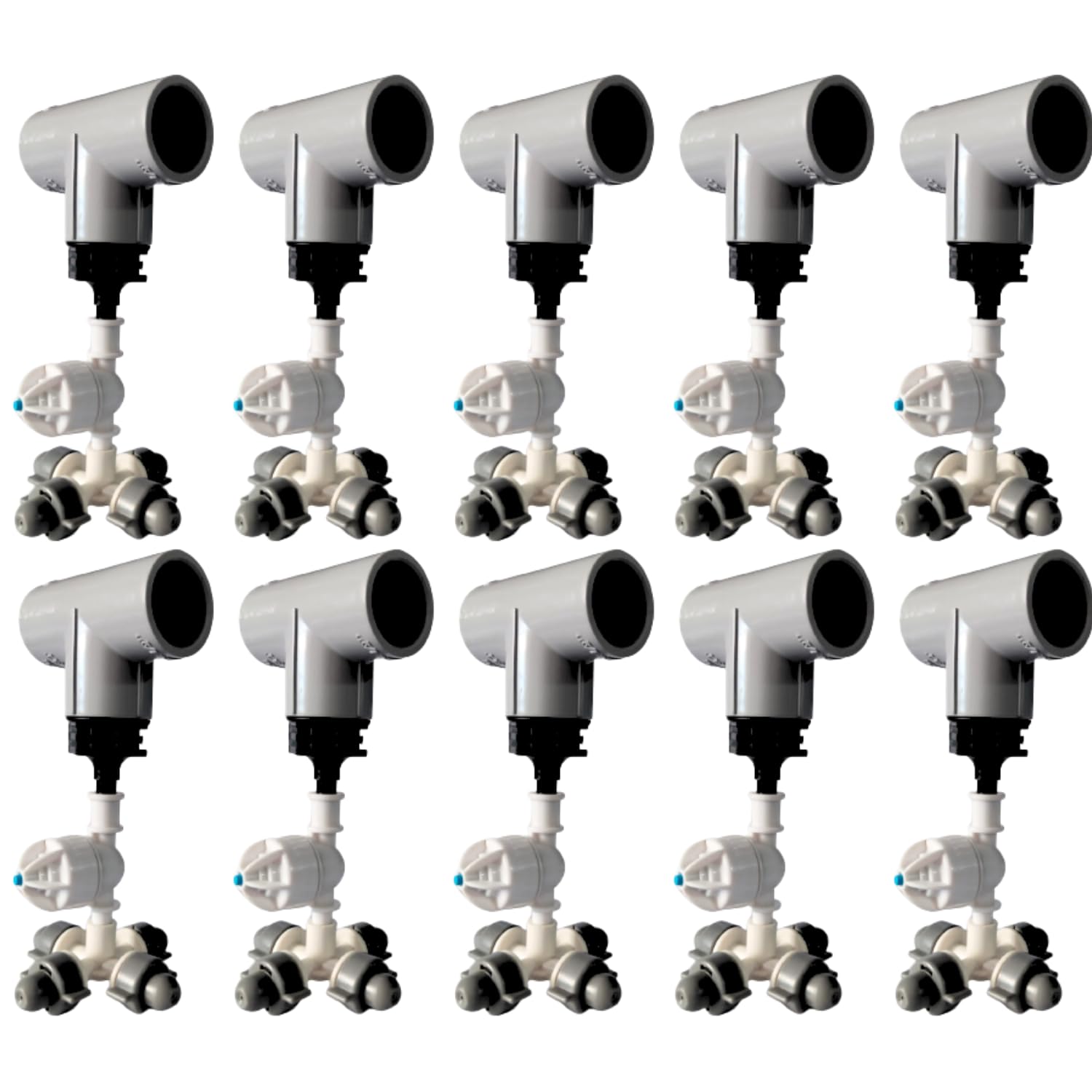 VAYAL IRRIGATIONS® 4 Way 20 mm Threaded Fogger Nozzle Assembly Unit With Threaded Tee | 28 LPH | 360 Degree | Mist Cooling System @ Horticulture Greenhouses | Garden | Poultry Cattle Farms–Pack Of 10 (B0D9LMD2NG) Amazon Price History, Amazon Price Tracker