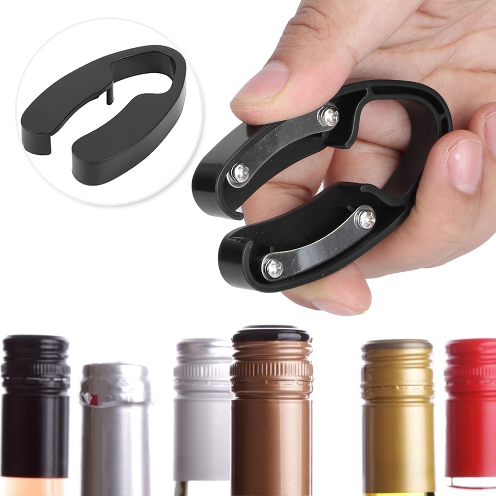 2 pezzi apribottiglie vino, lama taglierina per vino taglierina per carta stagnola taglierina per vino taglierina per stagnola taglierina per stagnola per bottiglie di vino (Nero)