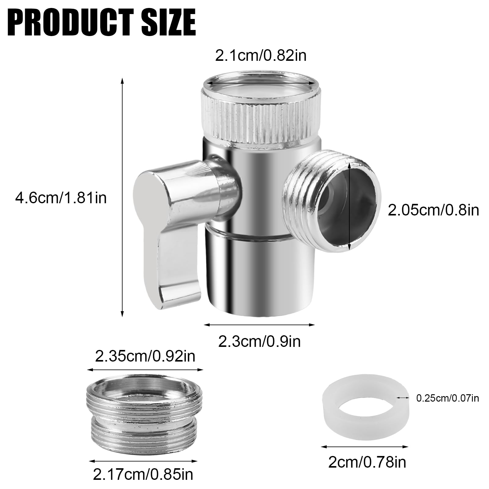 3-Drożny Zawór Dywerterowy, Adapter Do Kranu, Zawór Przełączający, Część Zamienna, Adapter Prysznicowy, Kran, Części Zamienne Do Kuchni, Łazienki, Systemu