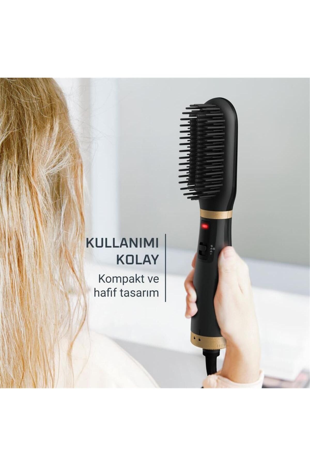 Rowenta Powerstraight Air Brush, szczotka do gorącego powietrza, suszenie i prostowanie 2 w 1, szybkie rezultaty, UB5920F0