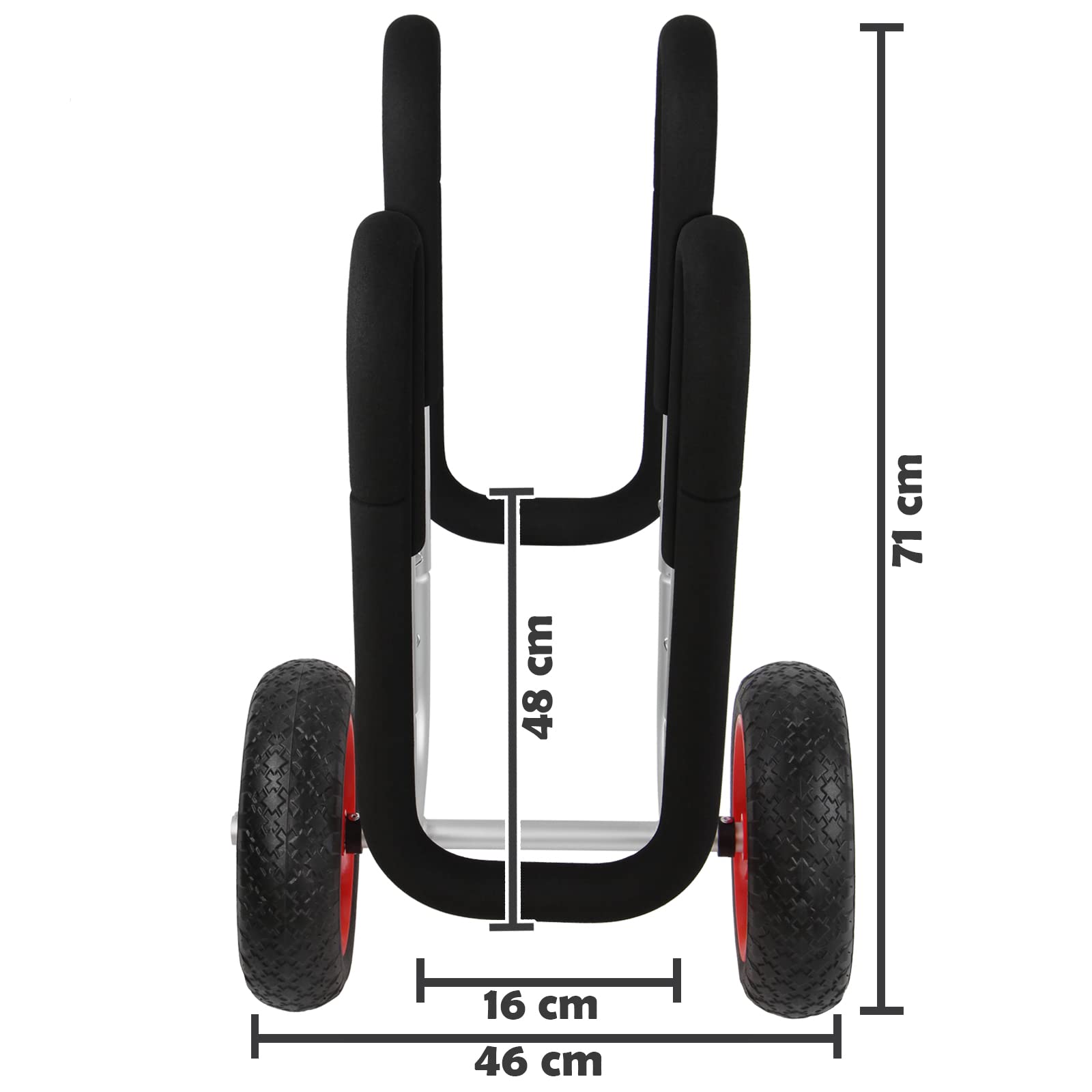 ALPIDEX SUP Transportwagen Stand Up Paddle Board Trolley Wagen Ø25 cm Breite Reifen Surfboard