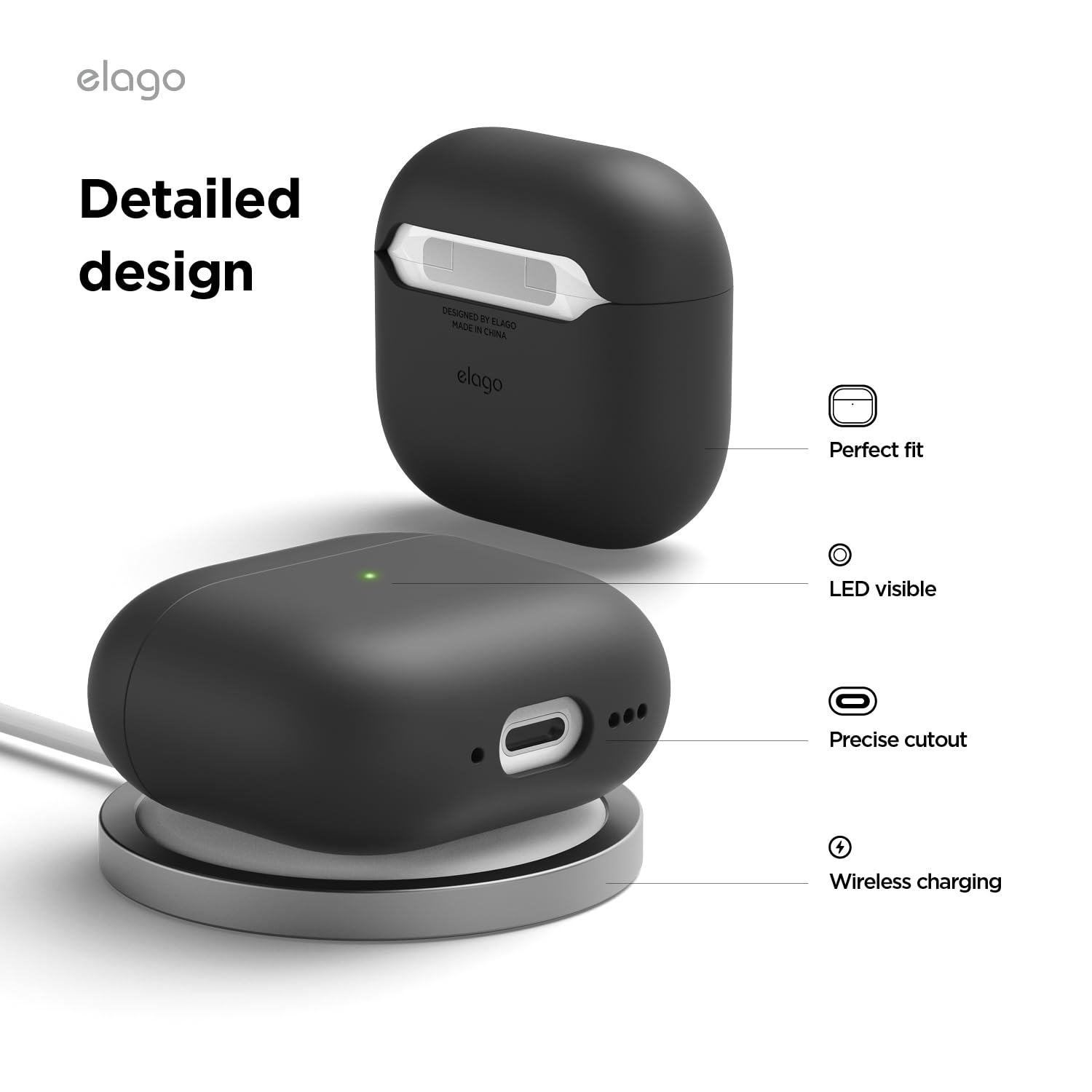 未開封　Apple AirPods4　ノイズキャンセリング　 elagoケース付 Amazon.co.jp: 【elago】 AirPods 5 AirPods 4 対応 ケース シリコン