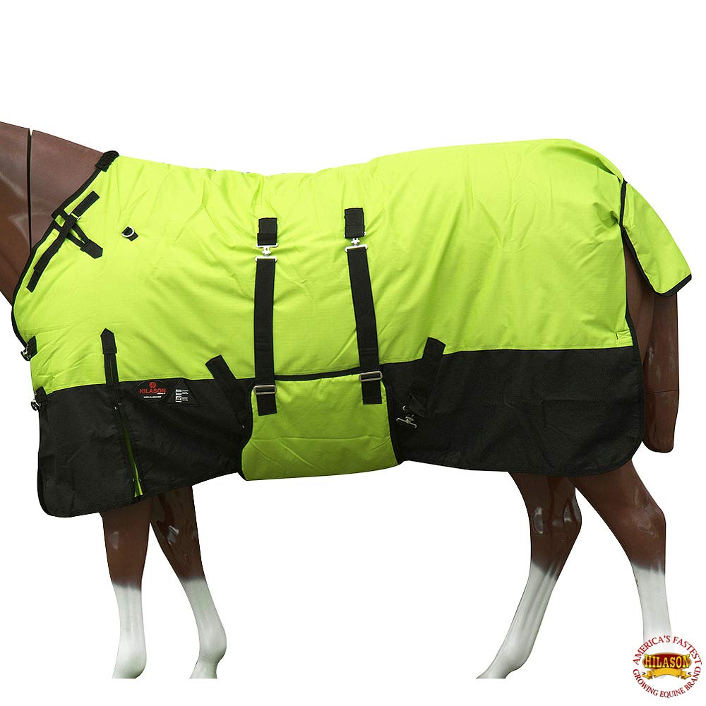 HILASON 1200D Winter Waterproof Poly Horse Blanket Belly Wrap | Turnout Blankets for Horses