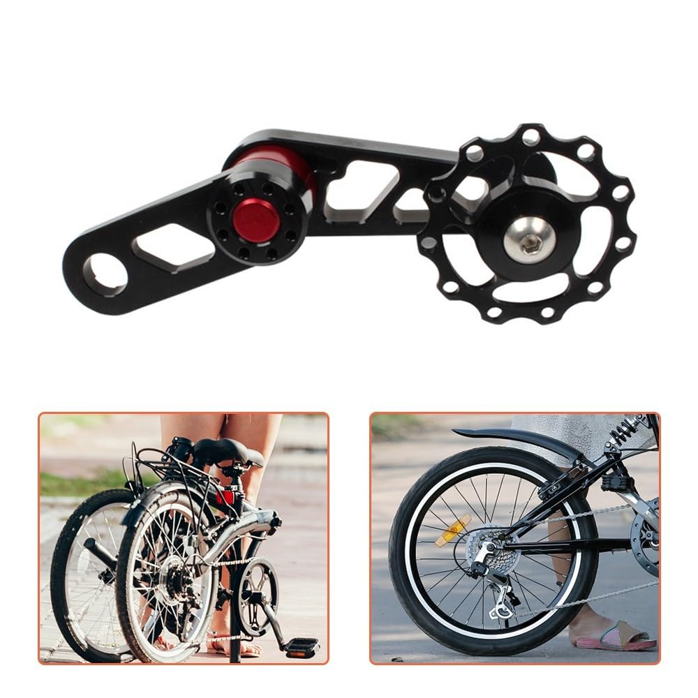 MiOYOOW Napinacz łańcucha rowerowego, przerzutka rowerowa, stop aluminium, do rowerów wyścigowych MTB, rowerów wyścigowych