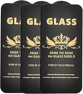 شاشة حماية من الزجاج المقوى بدرجة صلابة 9 من جي باور بطبقة مضادة للخدش وشفافية عالية لموبايل آيفون 14، مجموعة من قطعتين 6.1 بوصة - شفاف