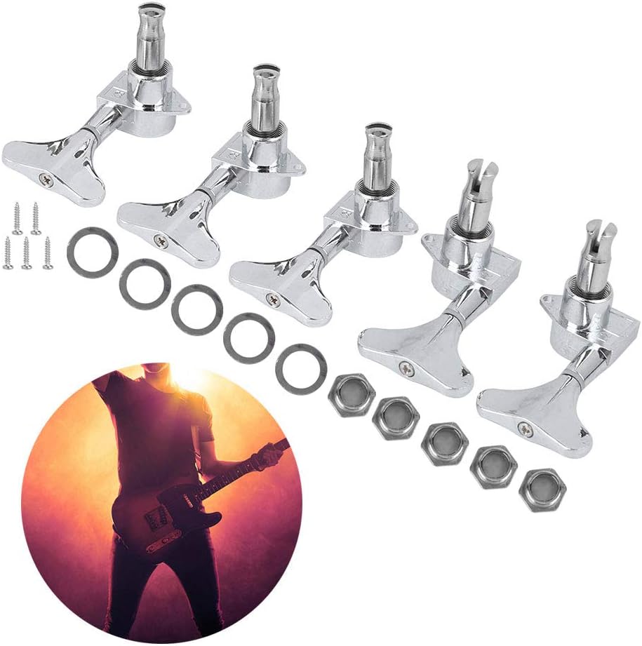 Electric Bass Tuning Pegs, Easy Installation and Stable Tuning, Bass Guitar Tuning Machines, Stainless Steel Construction for Musicians, Home Practice, Recording Studios, Live Performances