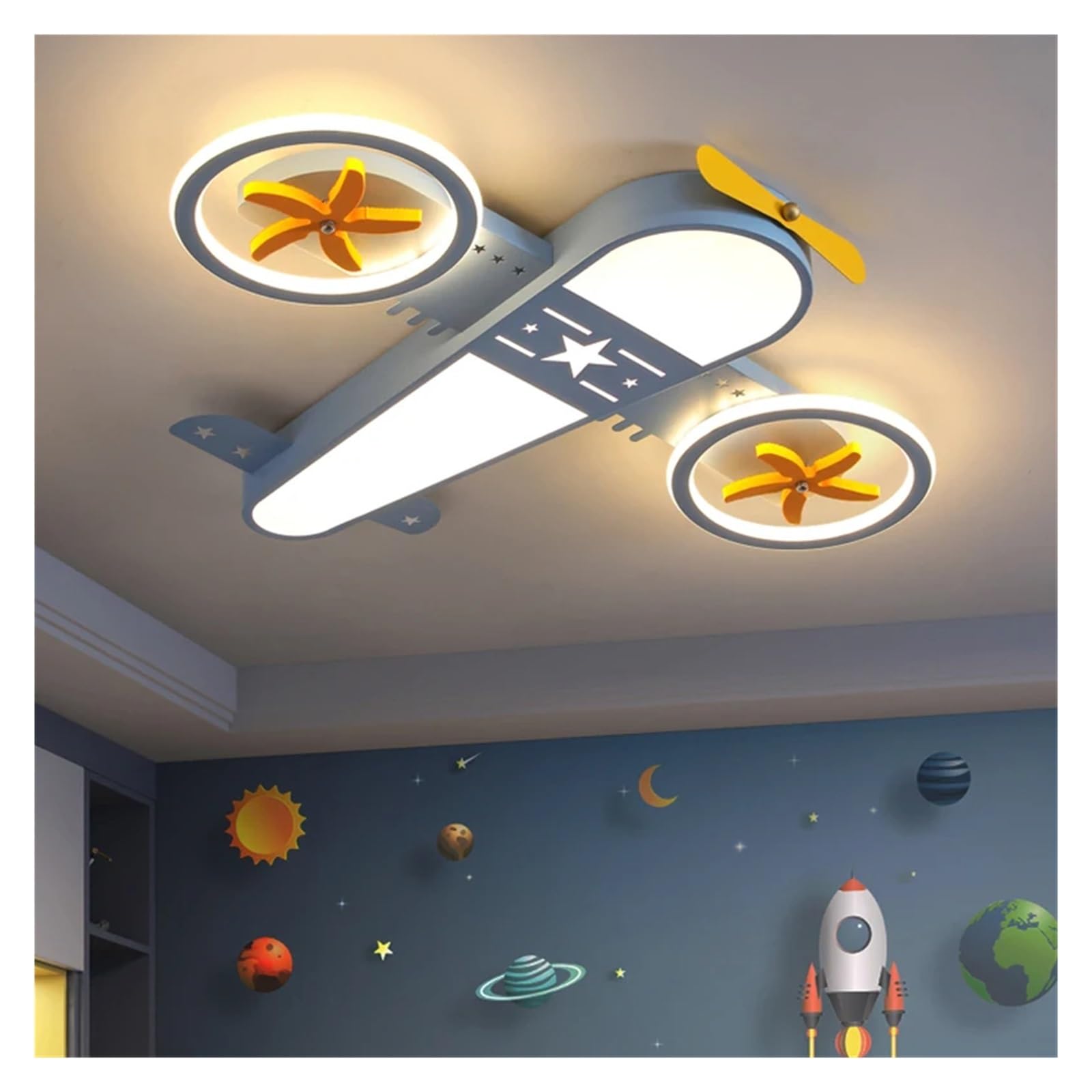 HXYSXHJUO Airp Ceiling Lights Dimming LED 220V Cartoon Bedroom Pendant Chandelier Lamp,Chandelier Lamps