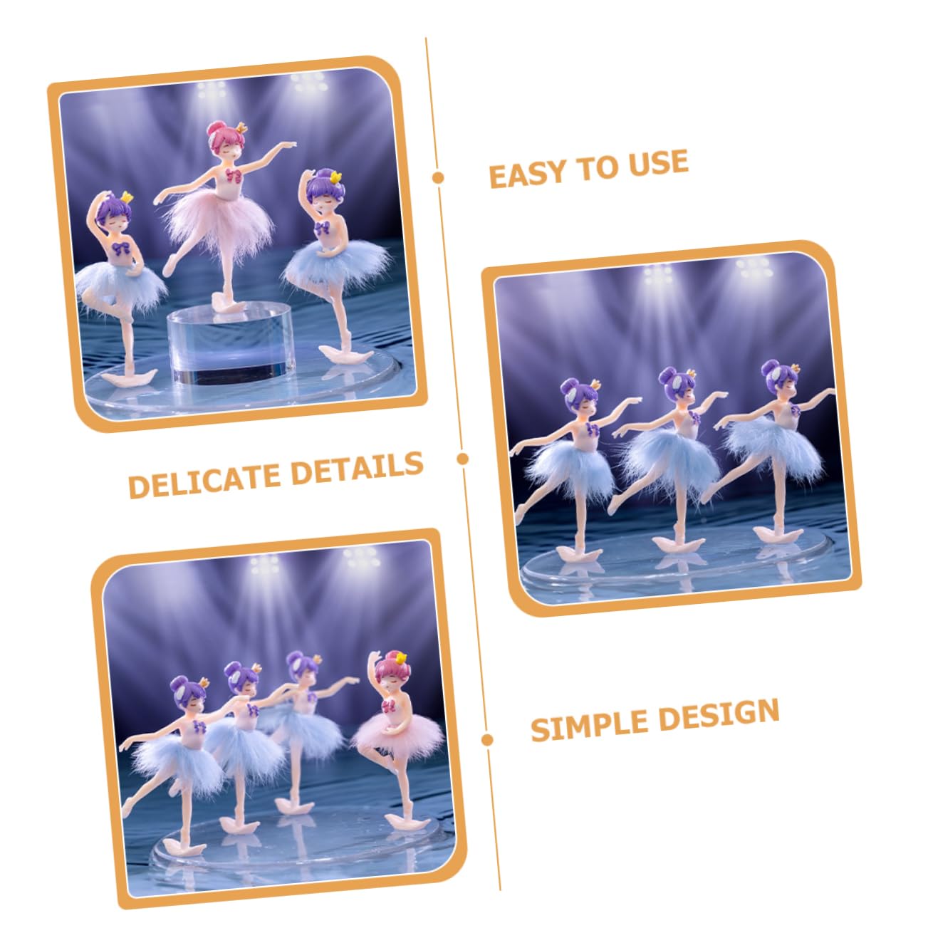 ibasenice 20pièces Décorations De Gâteau Anniversaire Adorables Figurines De Ballerine pour Fête Accessoires De Gâteau Décorations De Ballerine pour Fête Anniversaire Et Événements