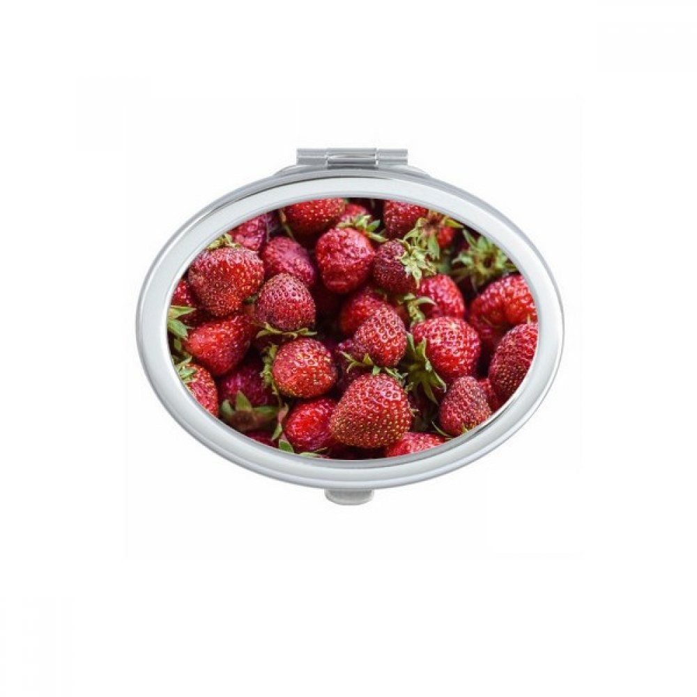 Miroir compact portable ovale fruit ananas mignon accessoire de poche