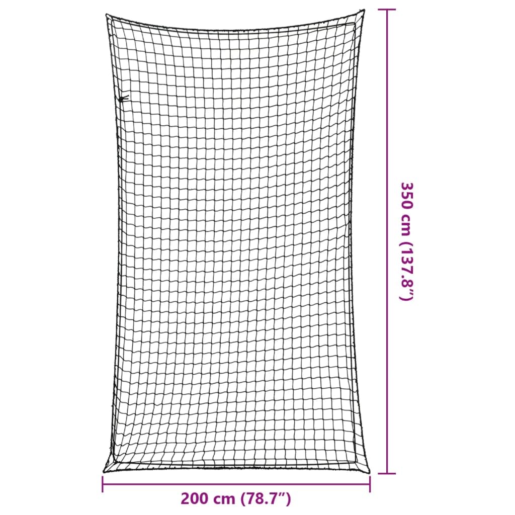 Anhängernetz mit Gummiseil Schwarz 3,5x2 m PP Ladungssicherung elastisch dehnbar für Anhänger, Pkw, SUV, Wohnmobil, vielseitiges Gepäcknetz für sicheren Transport und Stauraum Organizer