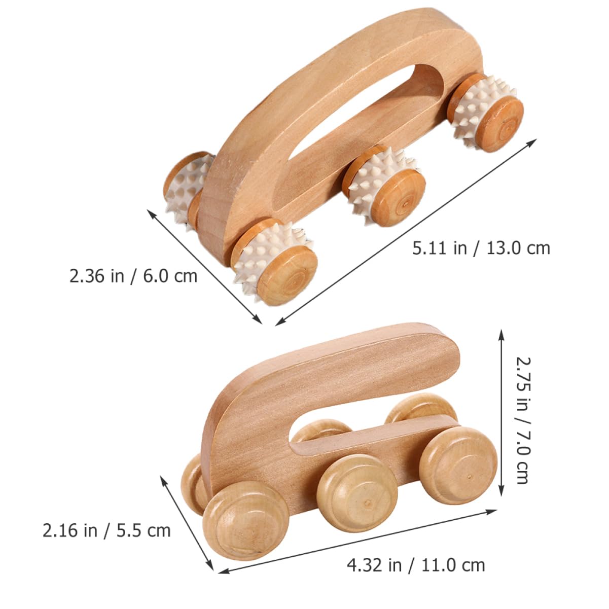 Healvian 8piezas Rodillo De Masaje De Madera Herramienta De Masaje Para Pies y Cuerpo y Ligera Para Relajación
