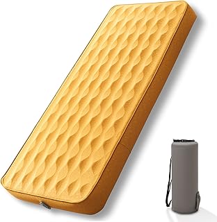 AIRELAX Sleeping Pad, Self Inflating Camping Mattress with Inner Foam and Pump Sack to Adjust Firmness, 4" Thick Insulated Floor Mattress Pad for Cot Rooftop Tent Car Camping, All Season