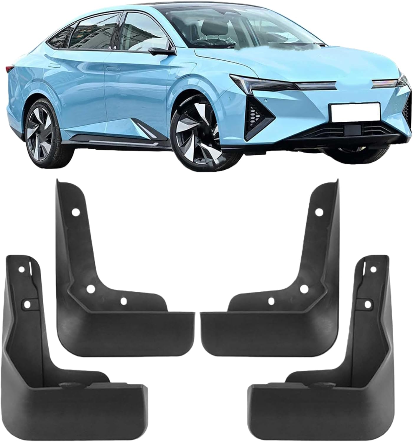 Mud Flaps for Honda Lingxi L 2024, No Drill Splash Guards Fenders 4PCS Front Rear Set All-Weather Protection