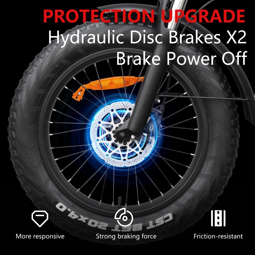 Hydraulic Disc Brakes X2 for enhanced protection