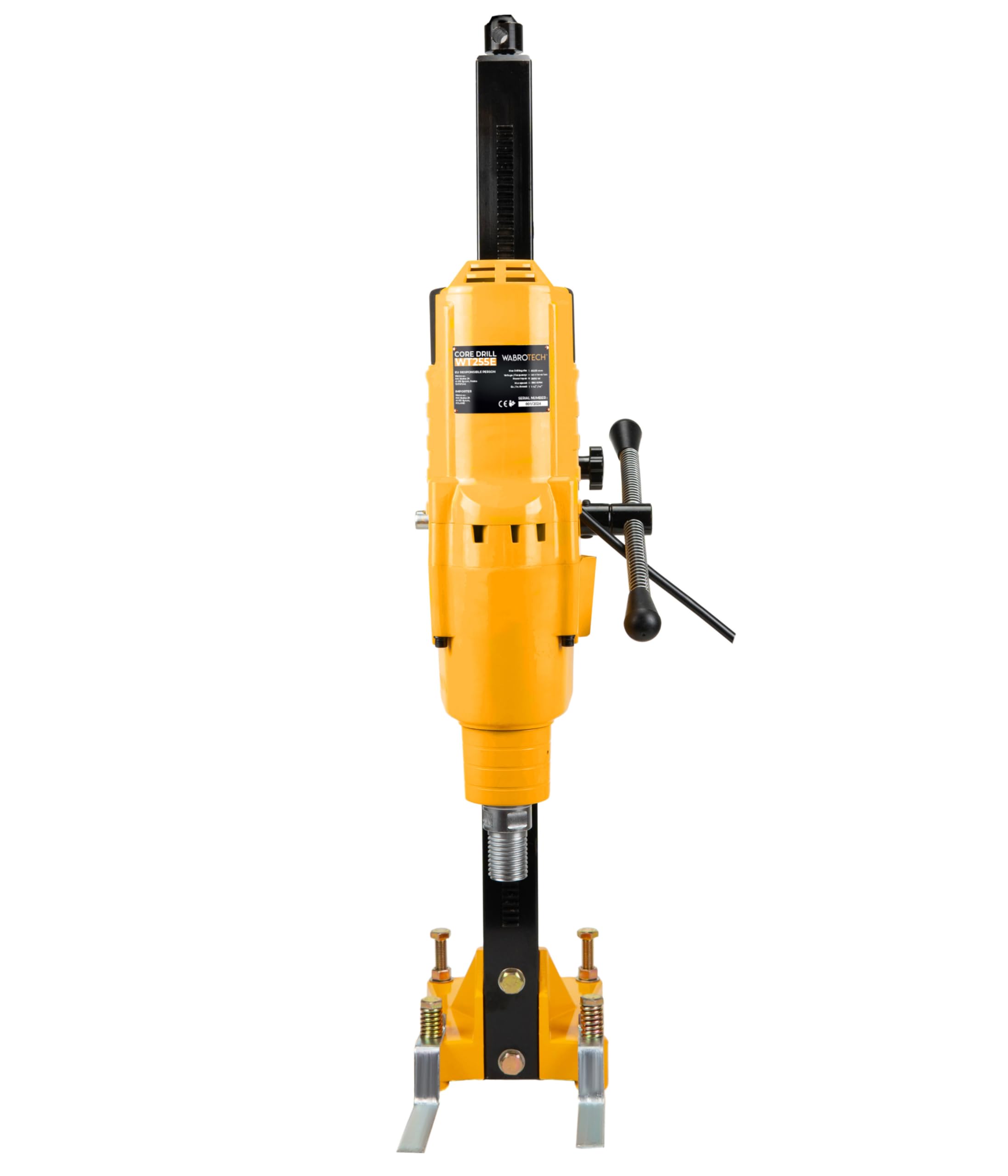 WT255E Macchina per Carotaggi ⌀12–255 mm – Carotatrice Diamantata Montata su Cavalletto per Carotaggi a 580 giri/min – Unità di Carotaggio da 3950 W con per Perforazioni a Secco e Umido