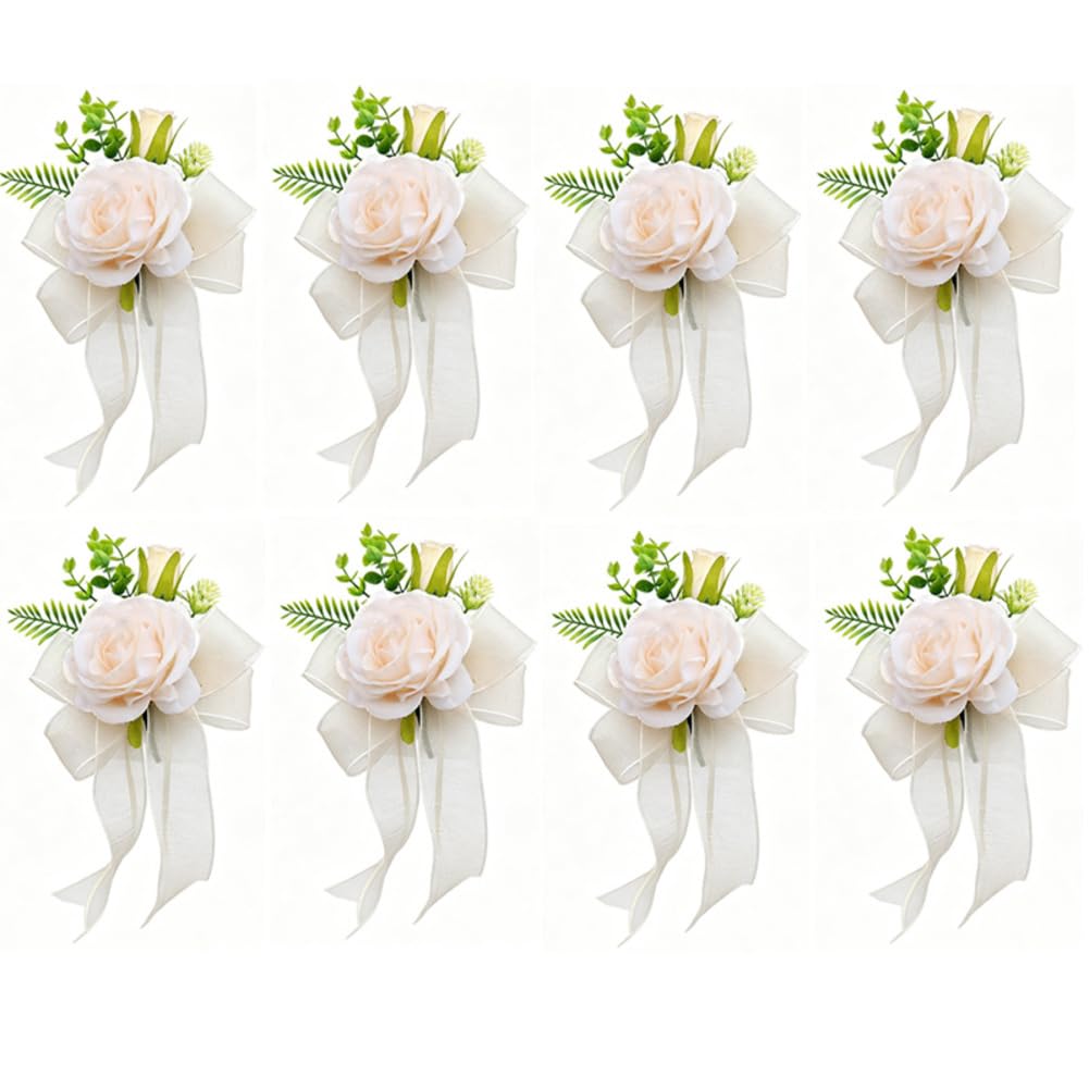 Autoschmuck 12 Stück Autoschleifen rückspiegel deko Hochzeitsauto Autodeko