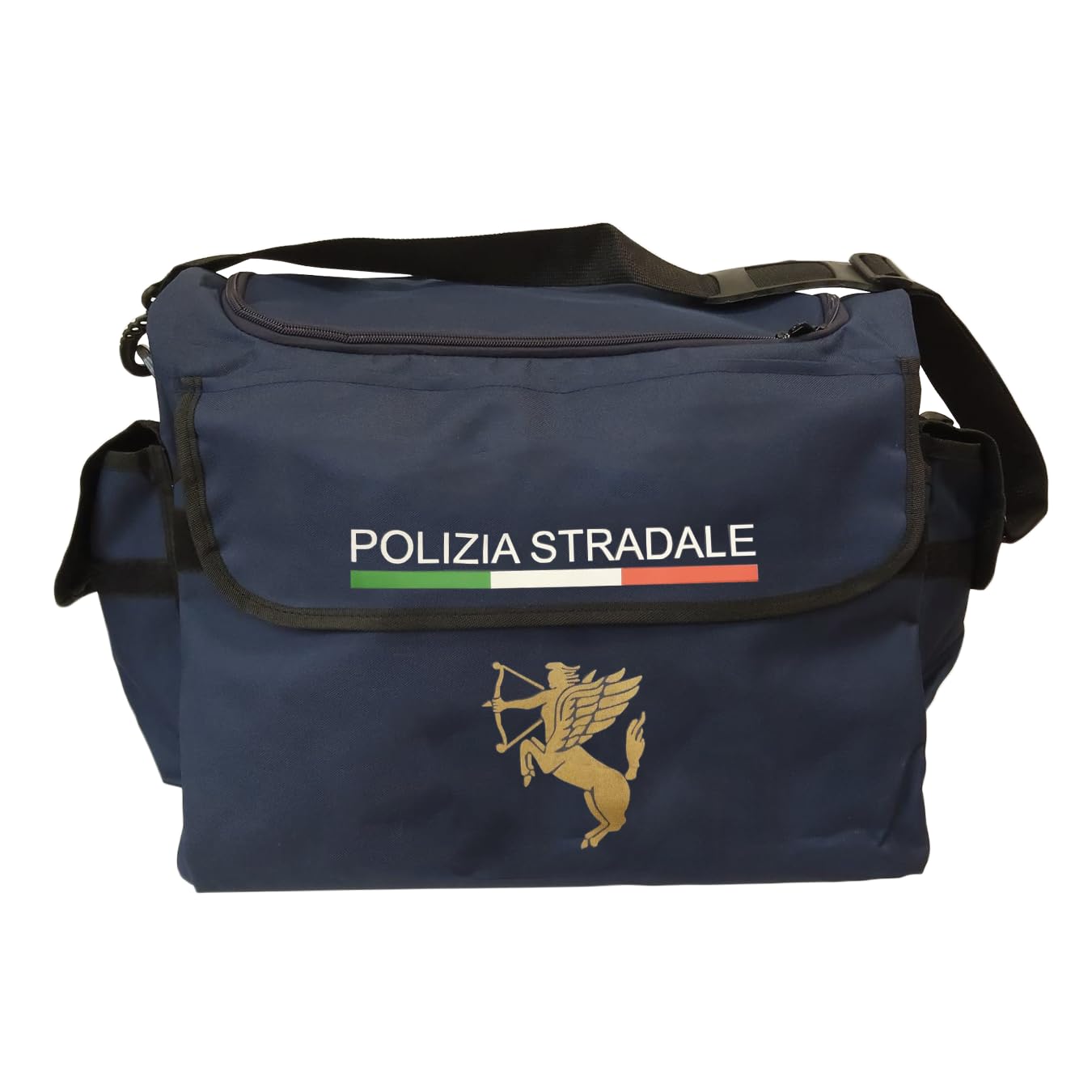 Borsone Polizia Stradale – Borsone da Viaggio & Sport con Tracolla Regolabile con Tasche Esterne