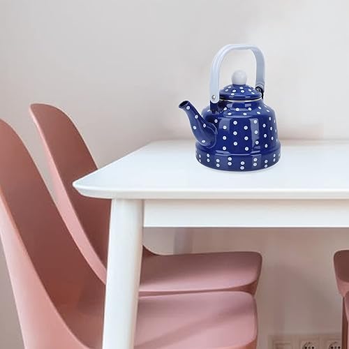 Miniatura 5 de Tetera interior esmaltada japonesa, hervidor silbante para inducción de estufa, capacidad de 1.7 L