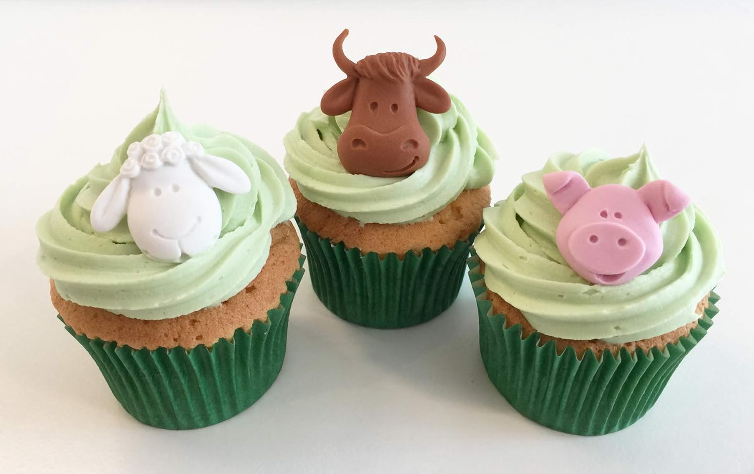 6 Sugar Farmyard Animal Cake Toppers Edible, Unique & Made with Love
