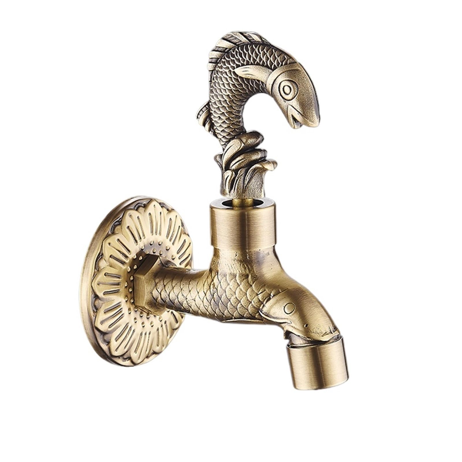 Itrhjtgp Color-02 Outside Tap Garden Faucet Faucet Bronze Dragon Carved Tap Bathroom Mop Faucet Washing Machine Faucet Outdoor Faucet For Garden(Color-02)