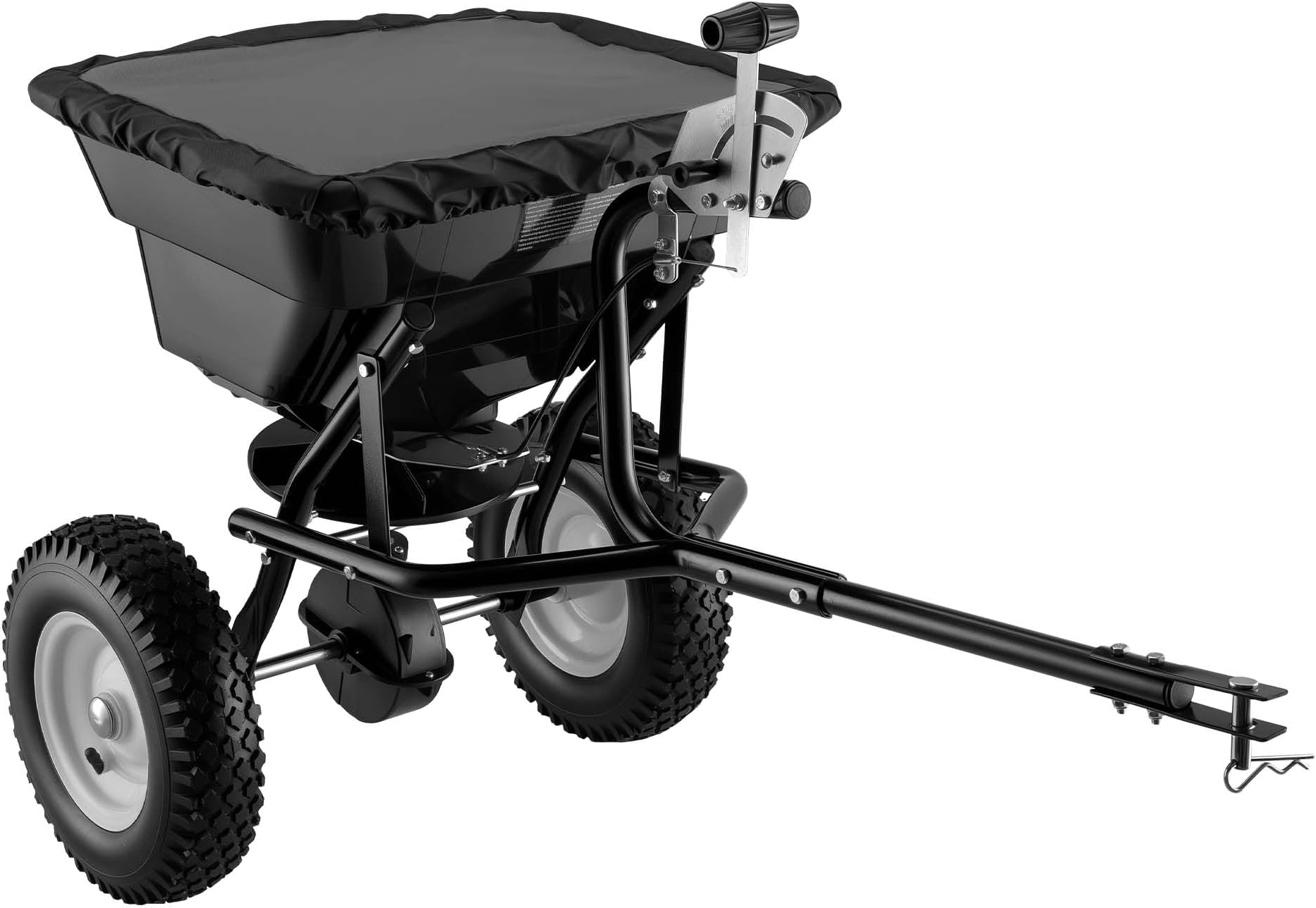 WilTec Spreader GT1507 with 29L Capacity and Hitch for Fertilizer, Seeds, Road Salt & More