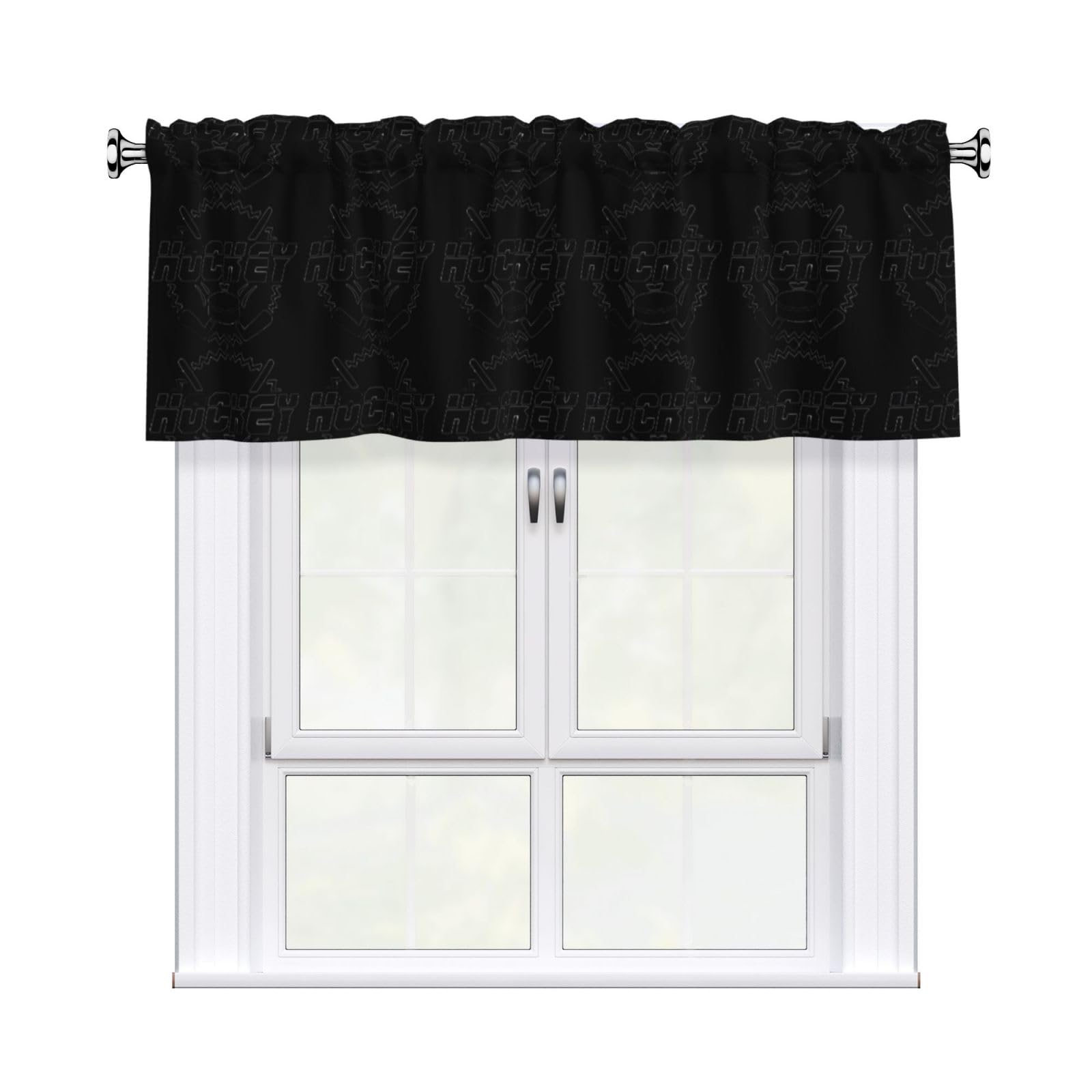 WHJSSF hockey Prints Housewarming Gift – Peach Skin Window Valance 54x18 for a Cozy Kitchen Refresh