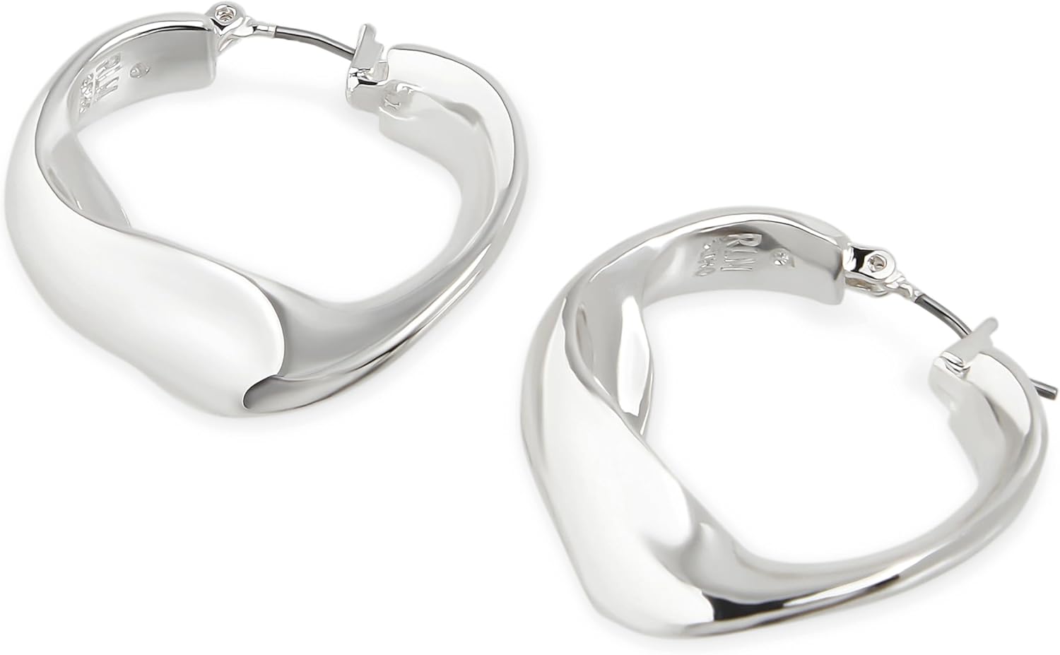 Robert Lee Morris Soho Women's Sculpted Medium Hoop Earrings - Image 3