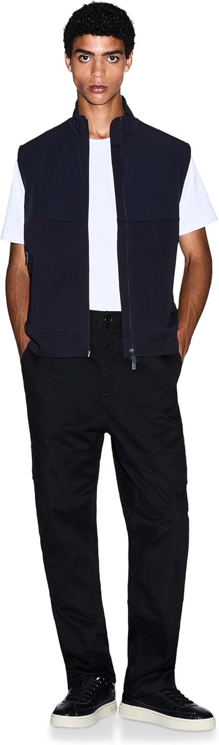 Armani Exchange Men's Full Zip Cotton Vest