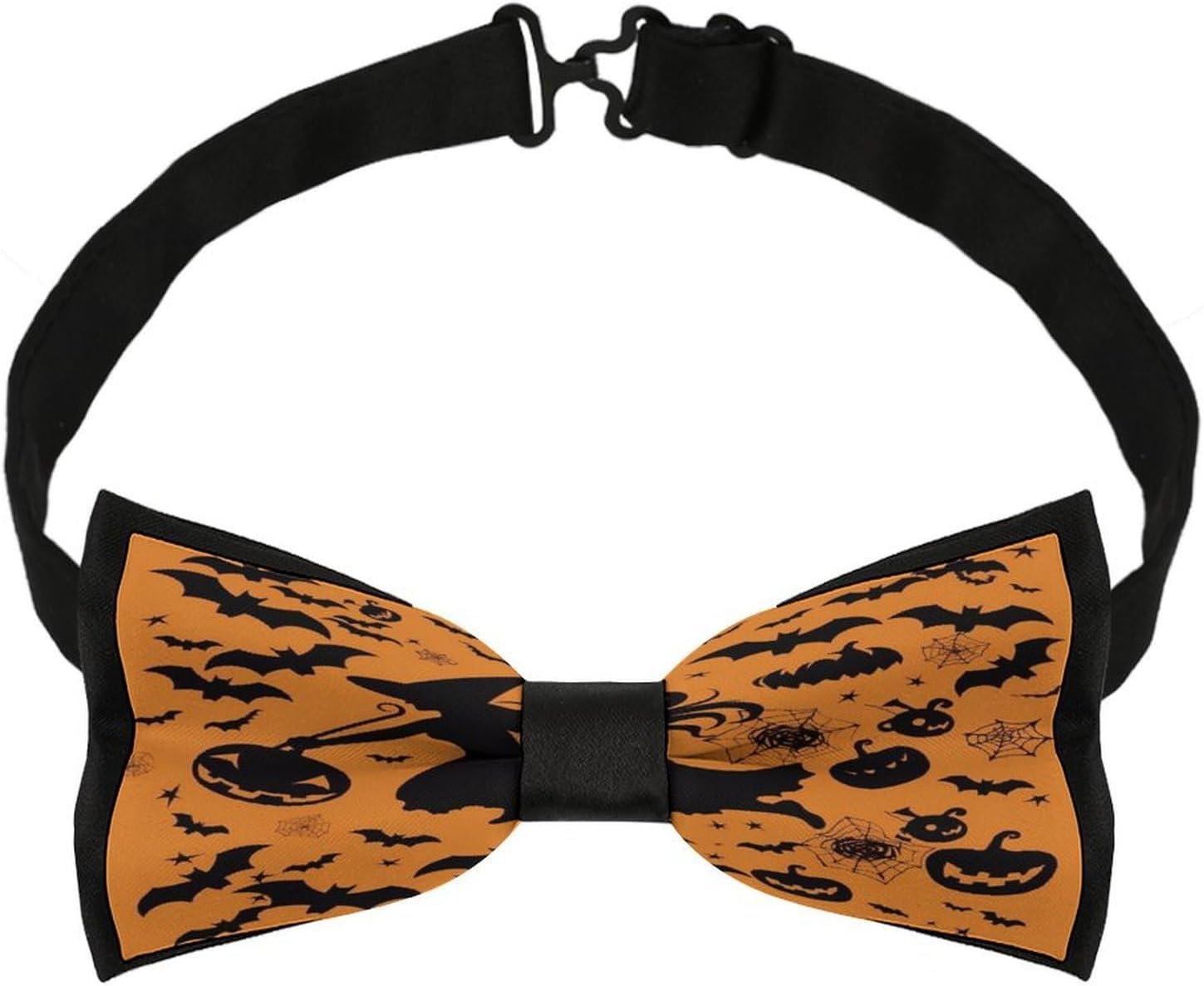 Halloween Witch Flying Bow Tie for Men, Pre-tied Bow Ties, Adjustable Bowtie for Wedding Business Daily Party