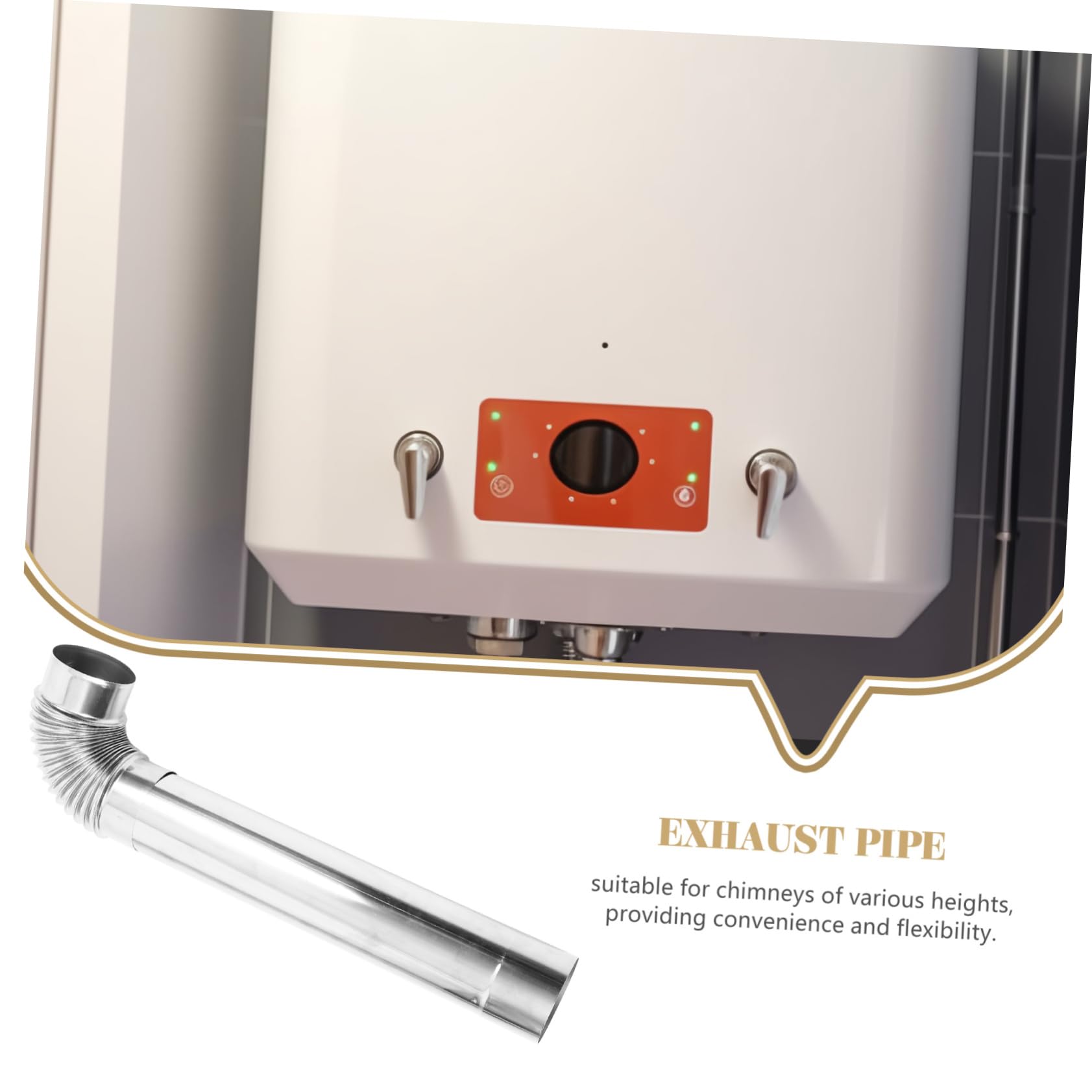 Stainless Steel Chimney Flue with Elbow Easy to Install Vent Hose for Heating Stoves Fireplaces and Boilers Durable and Versatile Exhaust for Home Use 6
