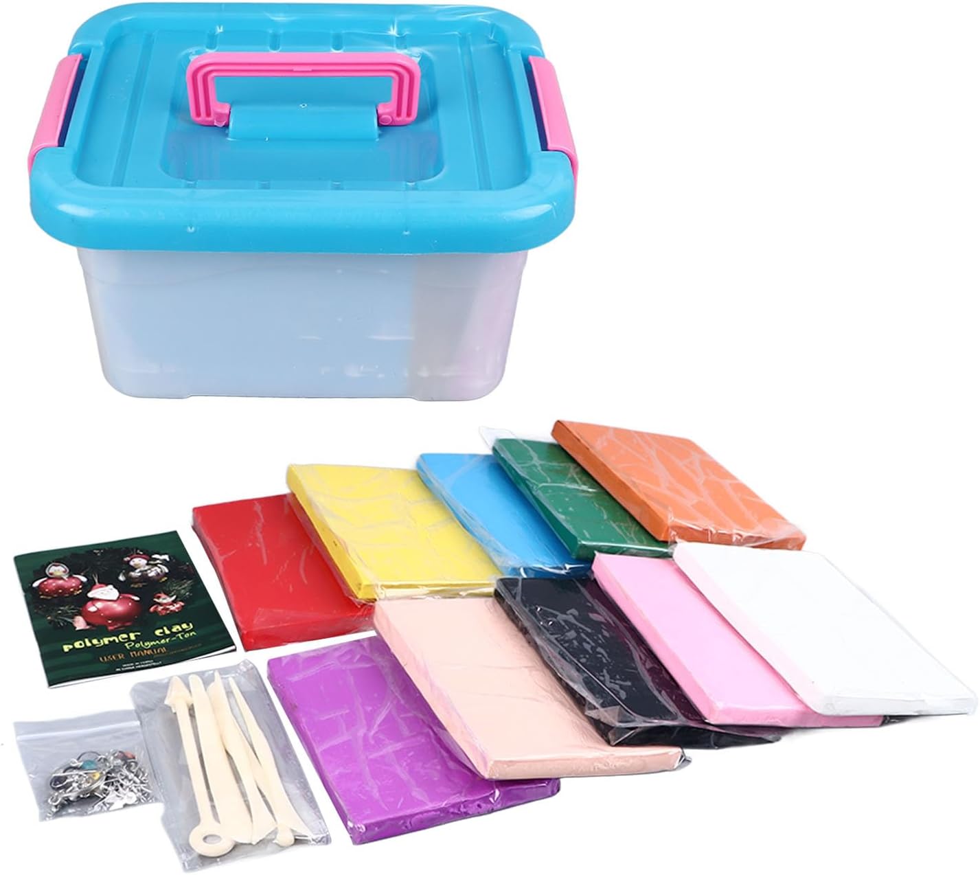10 色モデリング粘土セット DIY ラージ 各 250 グラム 安全で簡単に成形可能なポリマークレイキット 3 歳以上用