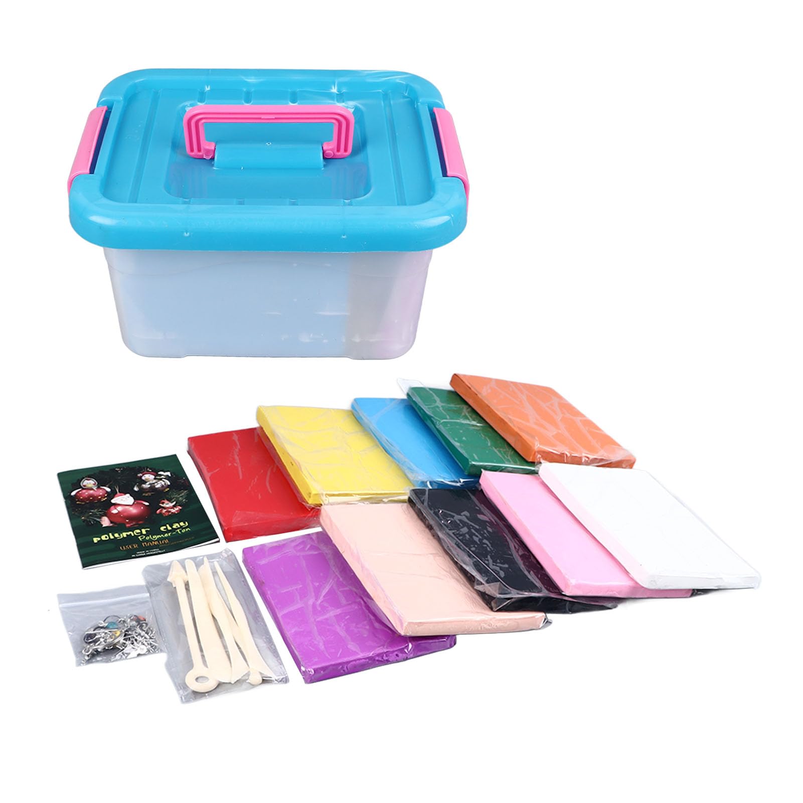 Omabeta Set di Argilla da Modellare in 10 Colori, Kit di Argilla Polimerica Morbida Ecologica per Progetti Fai da Te, Ideale per Bambini Dai 3 Anni in su, 250 G Ciascuno