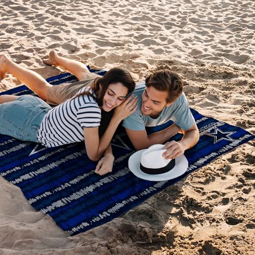 Image of Northwest NFL Dallas Cowboys Oversized Microfiber Beach Towel, 60 x 70 Inches - Quick Dry, Sand Resistant, Lightweight, Highly Absorbent, Shibori Design