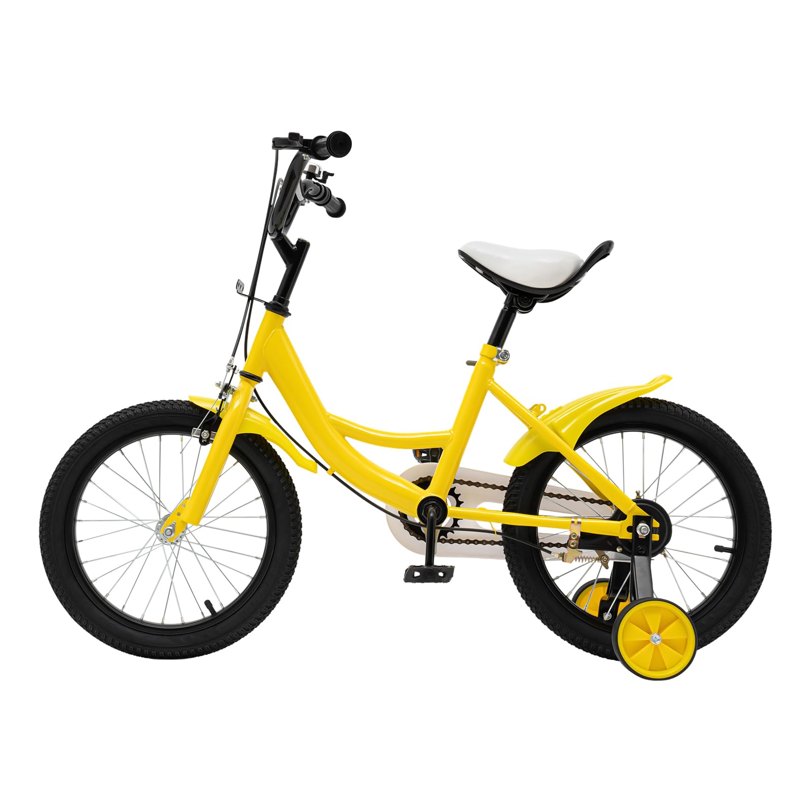 Tagtuell 16 Inch Children's Bicycle with Training Wheel, Kids Bike for Boys and Girls 4-8 Years, Height Adjustable & Removable Stabilisers