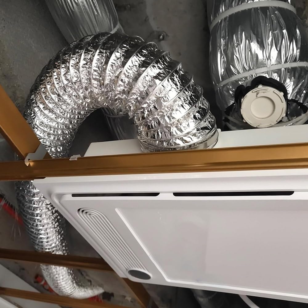 Manguera de conducto de aluminio flexible, tubo de ventilación impermeable para sistemas HVAC, disponible en múltiples longitudes