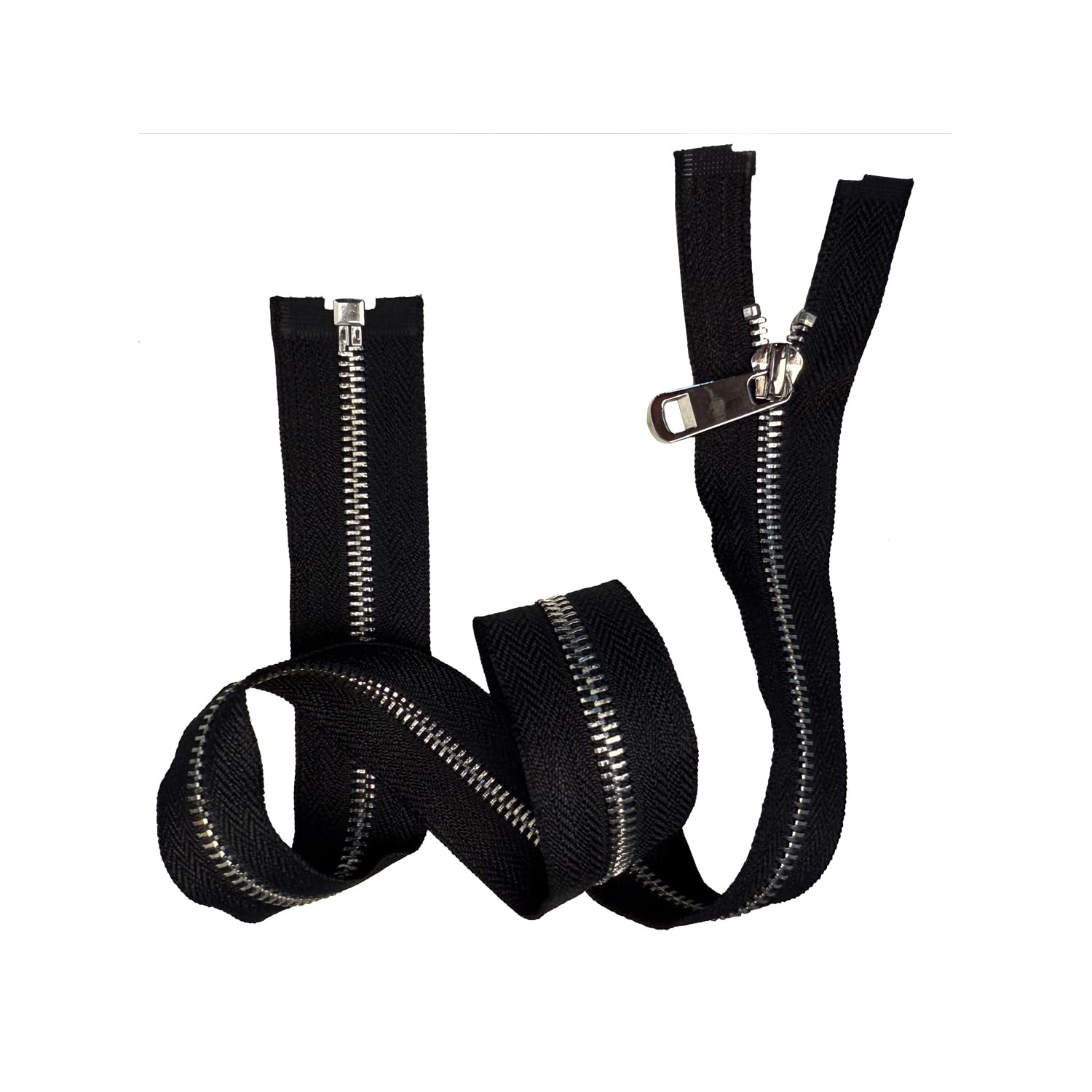 Cremallera Divisible Costura Cremallera Negra 65cm - Tamaño #5, 2 Unidades, Para Chaquetas Y Bolsos Ideal Chaquetas Y Bolsos