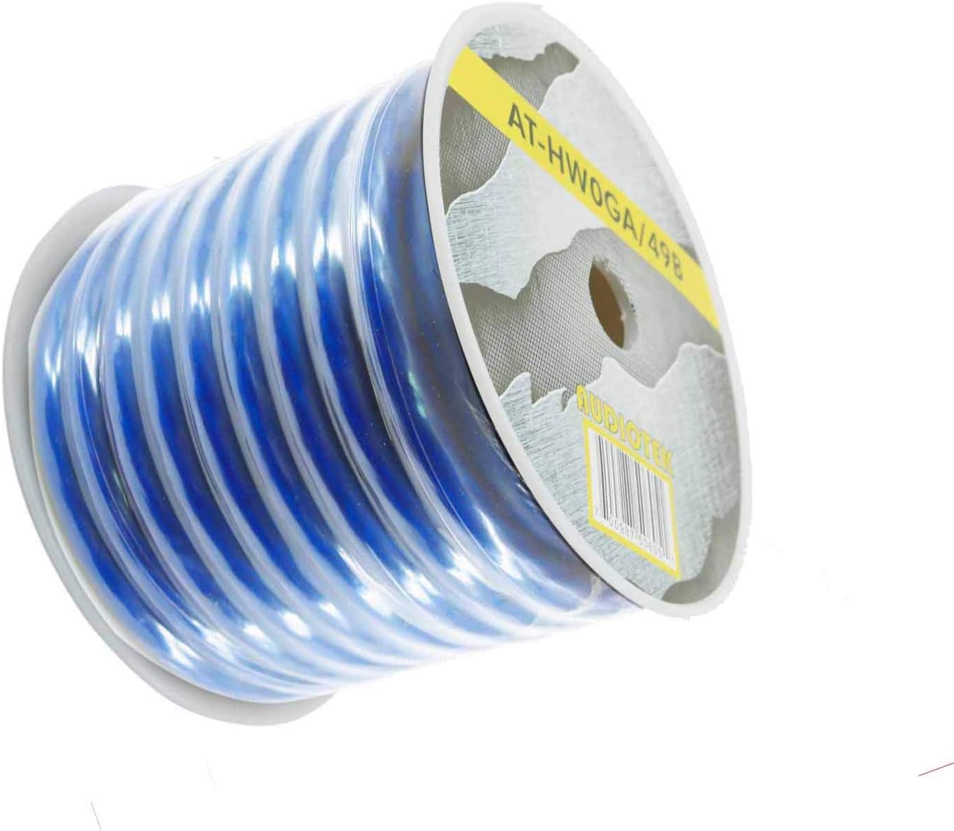 Audiotek 0 Gauge Amplifier Power/Ground Wire for Professional Speaker 1/0 Ga Amp Cable, 49 Feet Blue Heavy Duty with Flexible Rubber Outer Jacket : Electronics
