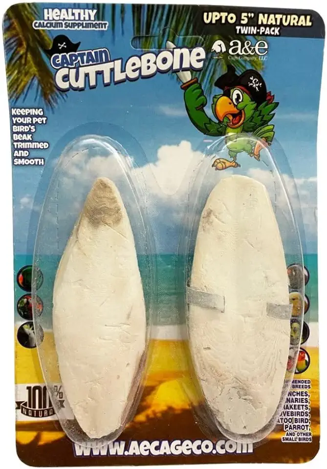 A&amp;E Cage Company Natural Flavoring 5in Cuttlebone Twin Pack
