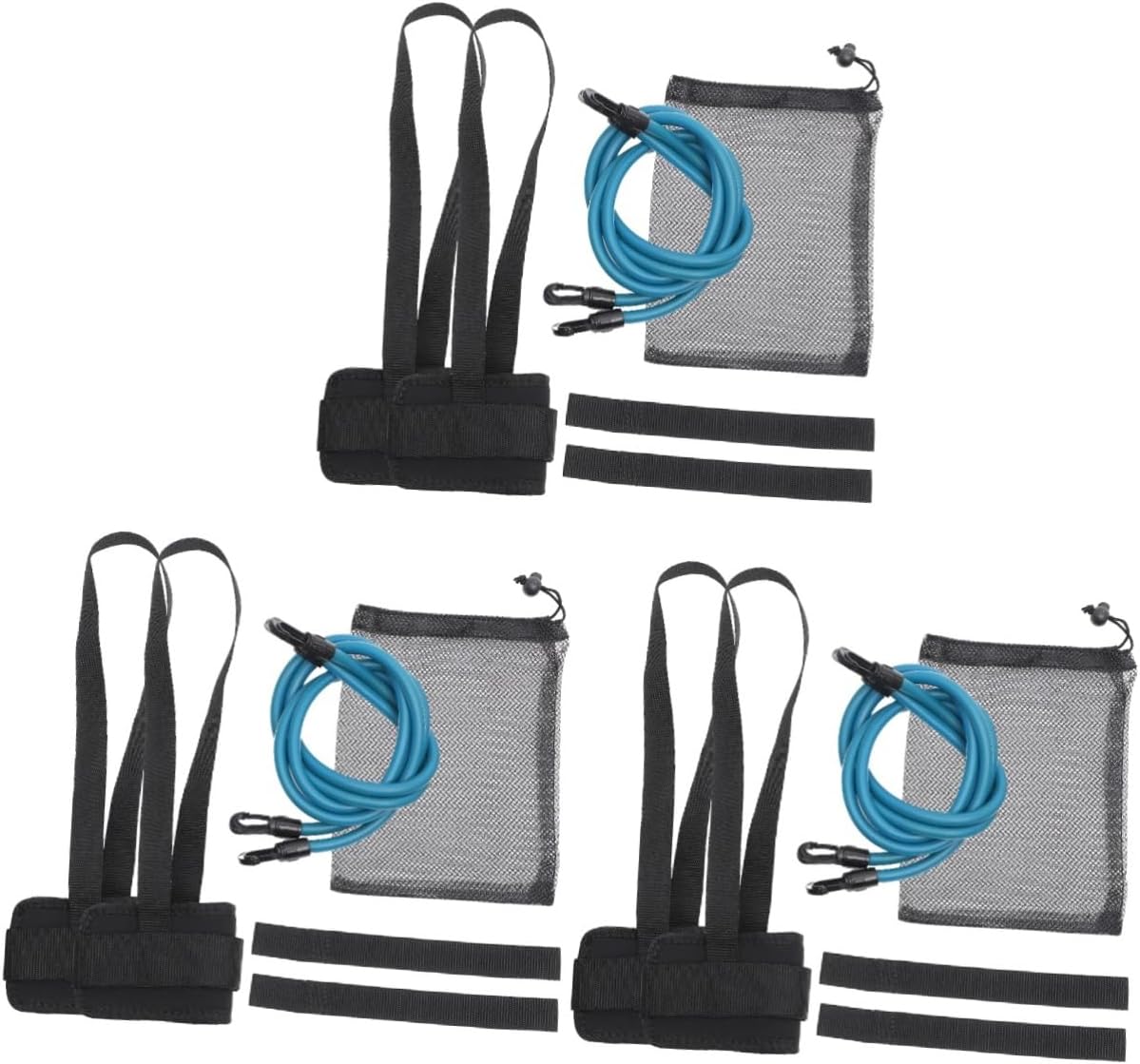 3 Sets Swimming Training Set Exercise Accessories Exercise Bands Resistance Waist Trainer with Straps Swim Training Belt Tether Training Equipment Neoprene Sbr Portable