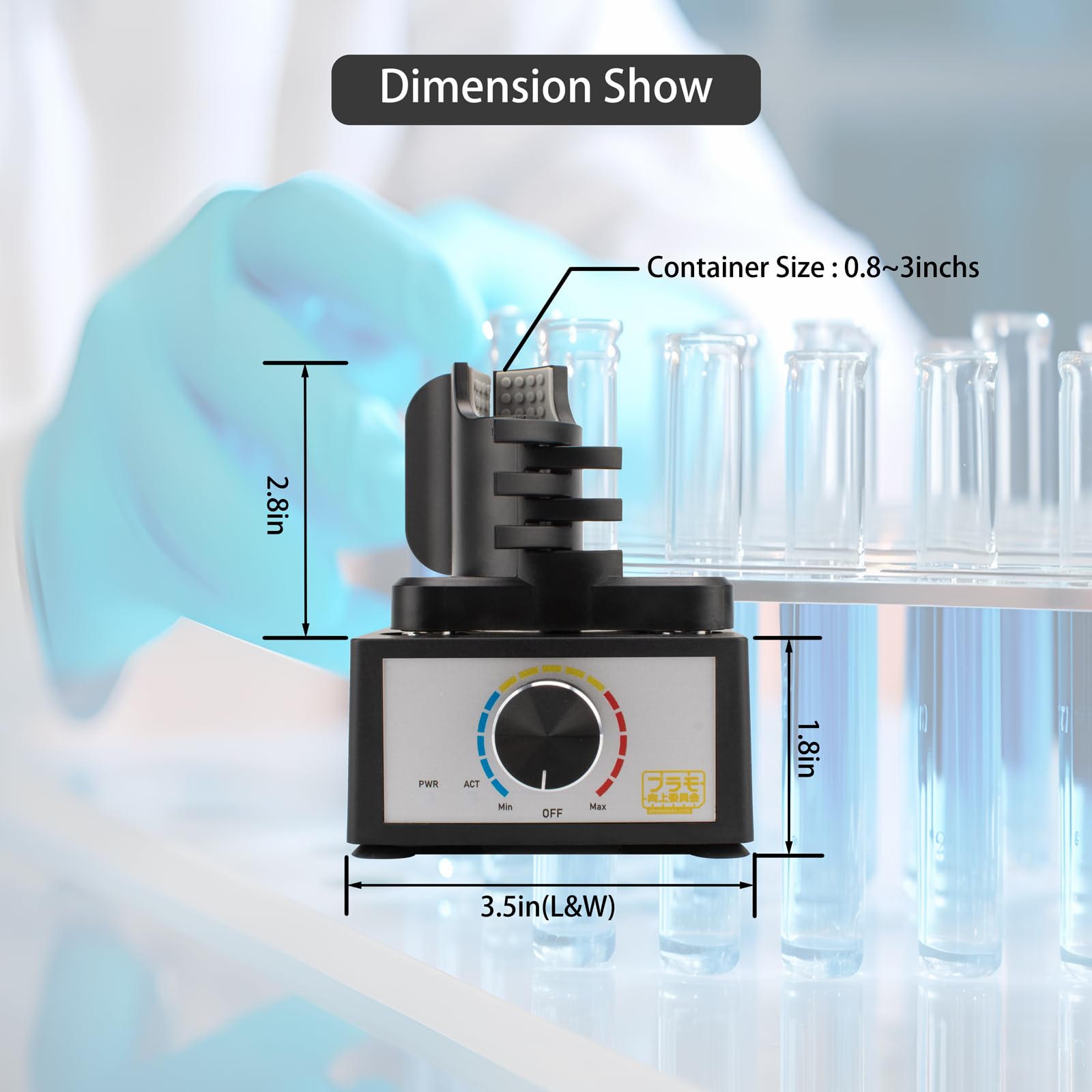 Mini-Vortex-Mischer, Drehzahlbereich 300 bis 2400 U/min, freihändiger Betrieb, ideal zum Mischen von Acrylfarbe, Nagellack, Pigmenten, Wimpernkleber, Reagenzgläsern, Modellfarben und anderen