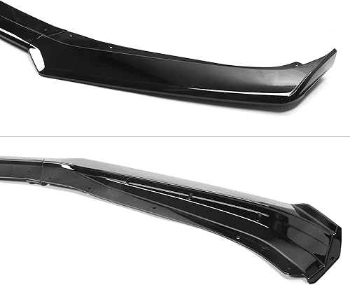 Vista 32 de IKON MOTORSPORTS, Borde de parachoques delantero compatible con Chevrolet Camaro 2016-2024, estilo 1LE con impresión de fibra de carbono, acabado