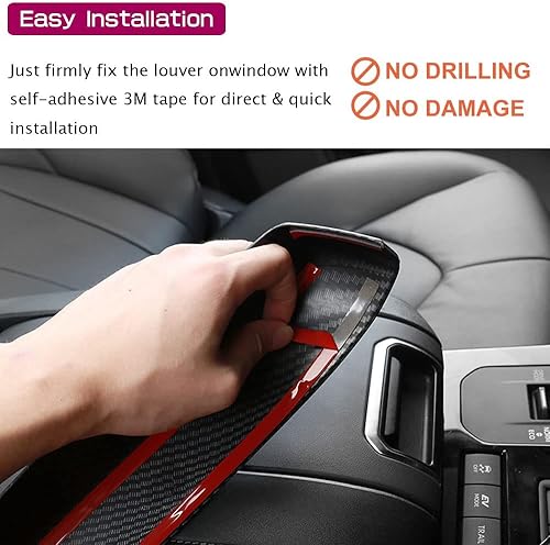 Miniatura 4 de LEXLEY Cubierta de caja de reposabrazos estilo fibra de carbono, protector de tapa de consola central, accesorios interiores, ajuste ABS para Toyota