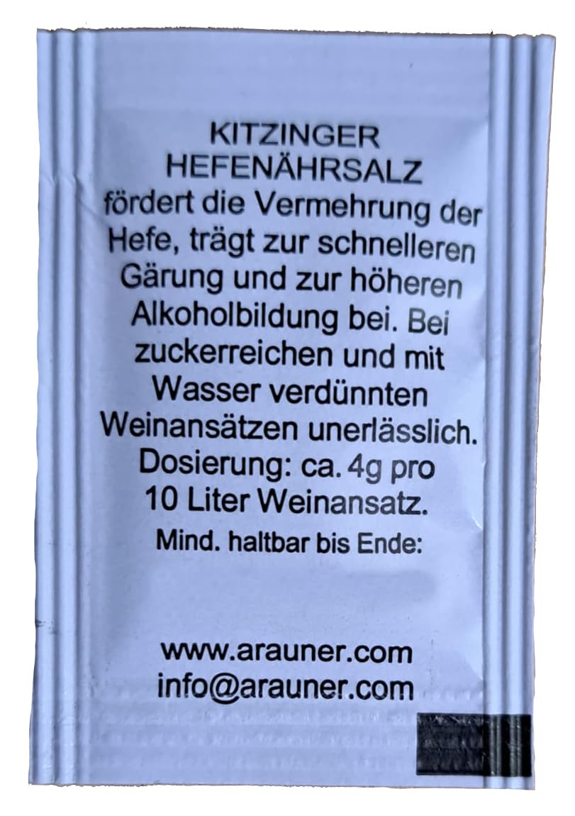 Nutrimento per Lievito 10x1g - ARAUNER Prodotti Enologici - per Vino, Birra, Sidro, Mosto