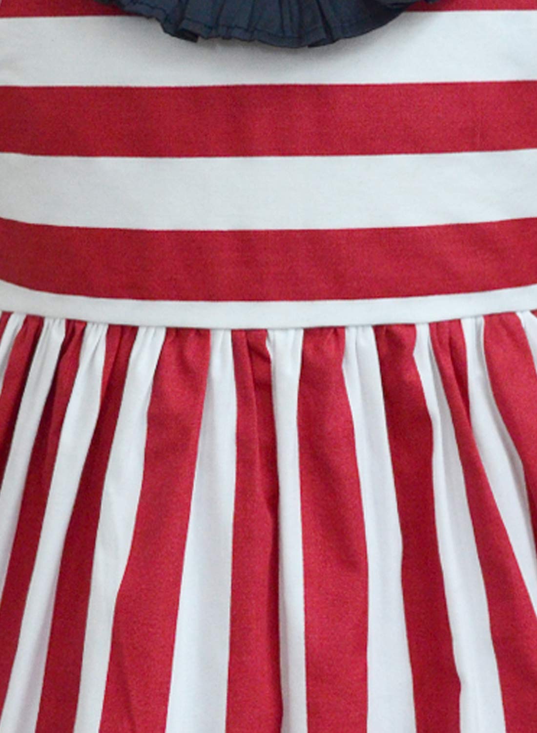 A.T.U.N Cotton Skater Dress (GDRS JUL RSN_White-Red_5-6 YR) 1