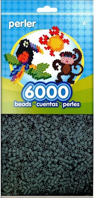 Mini Perler Beads 6,000/Pkg-Grey