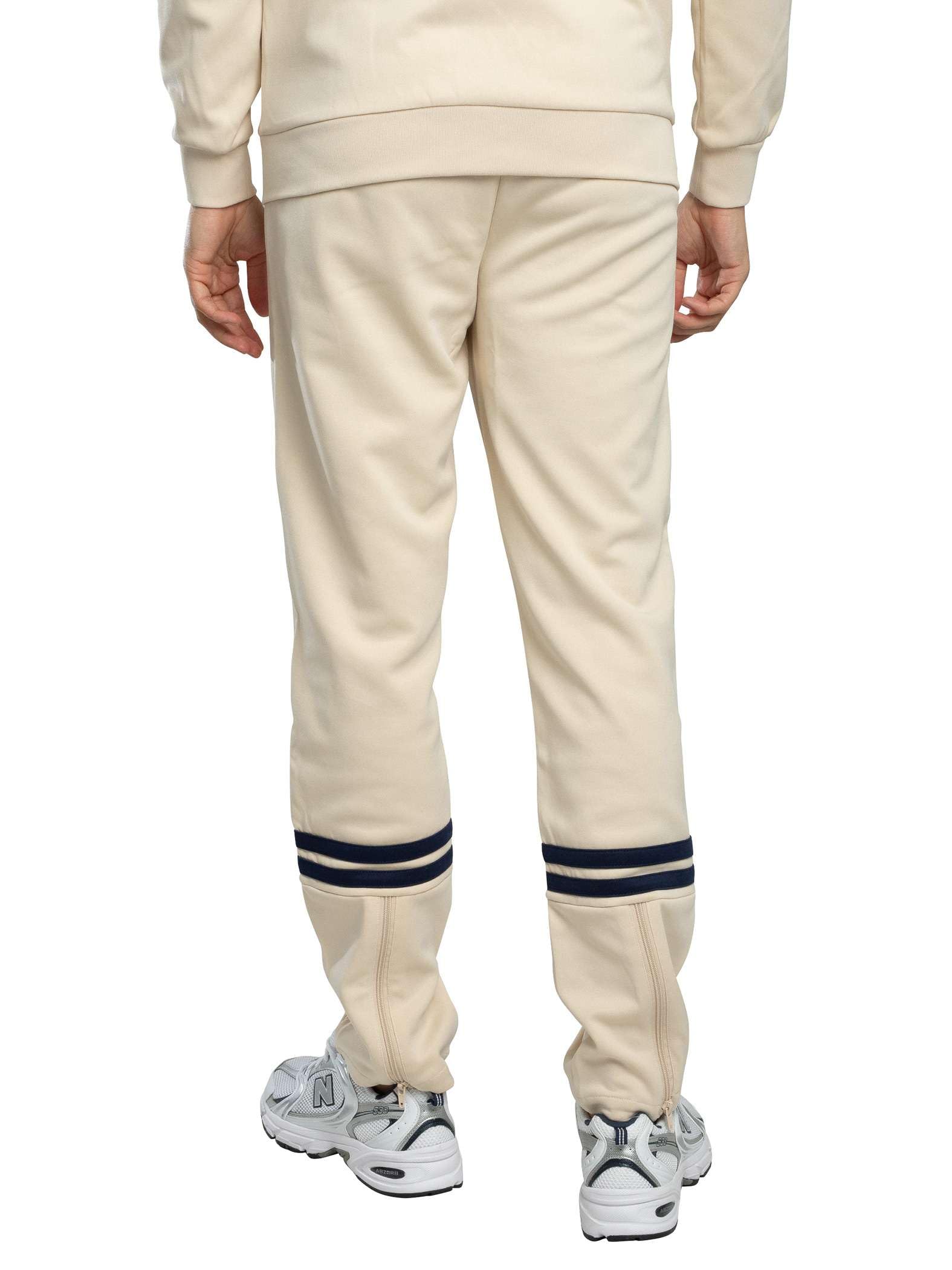 Sergio Tacchini Hombre Pantalones De Chándal Orion Track, Sandshell/Maritime Blue